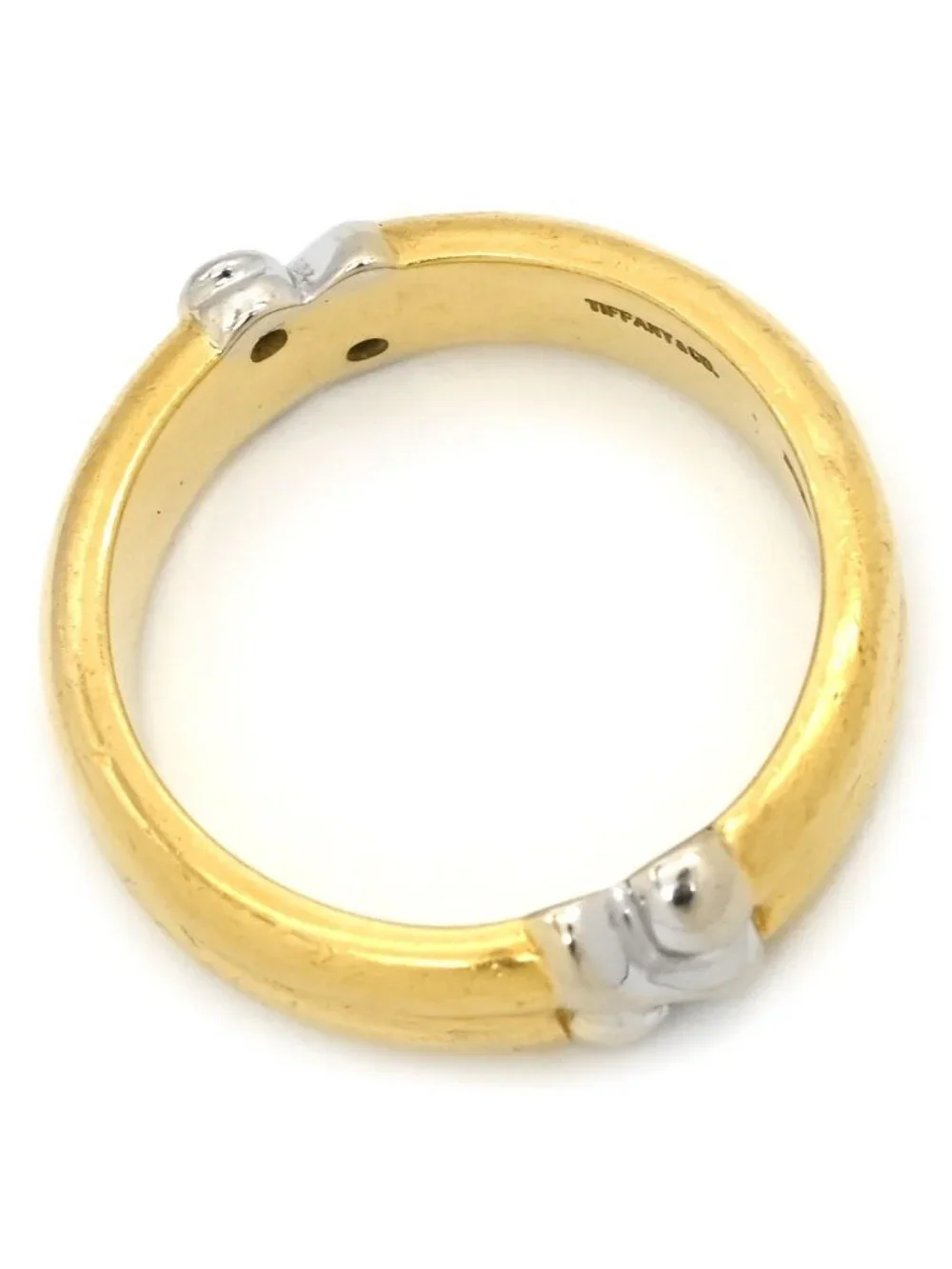 Tiffany & Co Ring Signature Diamond Yellow Gold White T& 18k YG WG